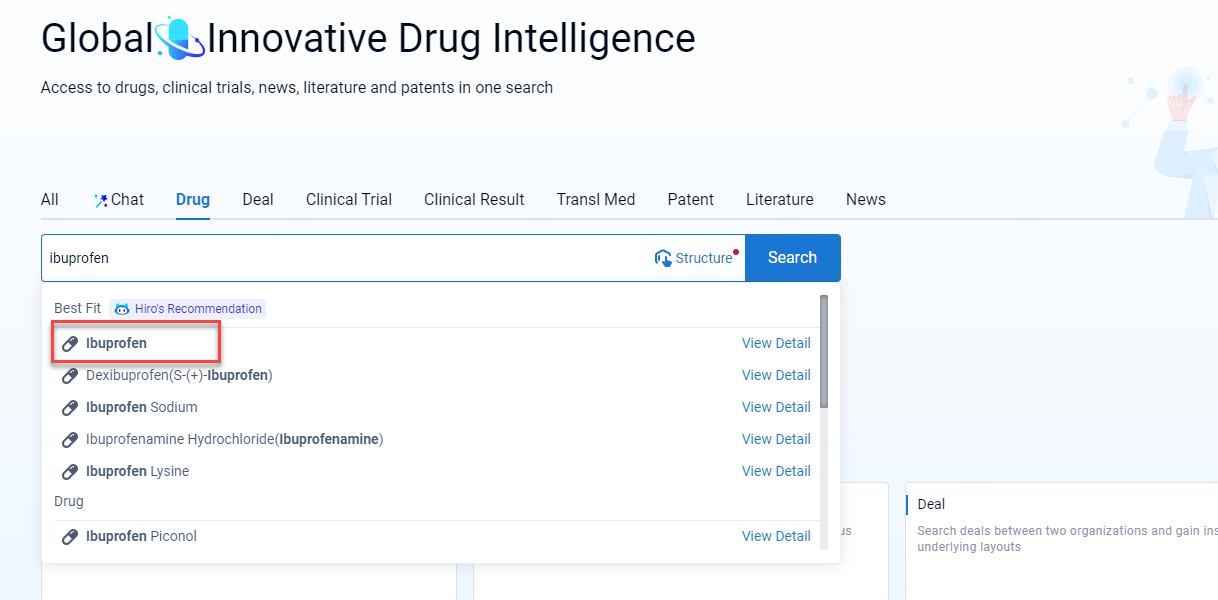 Conducting a Drug Search – Patsnap Help Center